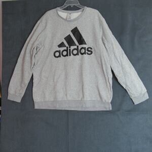 Adidas Sweatshirt Mens Size 2XL Gray Casual Athletic Fleece Cozy Active Sports